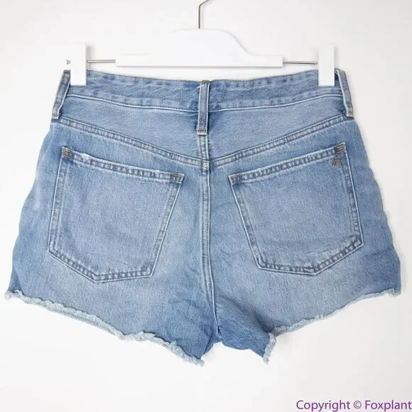 NEW Madewell Relaxed Denim Shorts in Homecrest Wash: Ripped Edition, 25‎